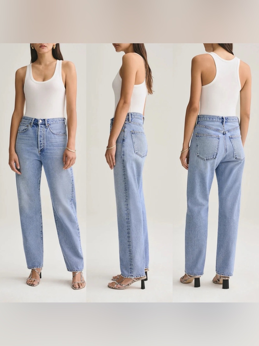 NWT Agolde 90’s Jean Mide Rise Loose Fit Snapshot Cotton Size 24 $228